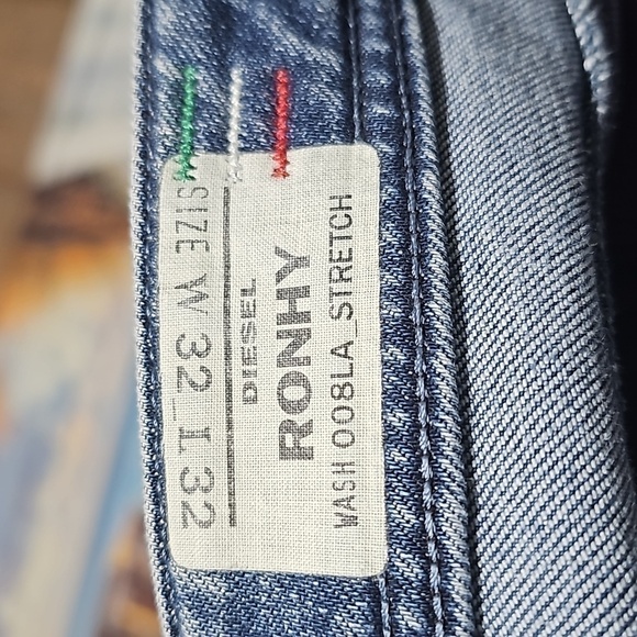 Diesel Ronhy Blue Jeans Size 32 - Picture 7 of 8